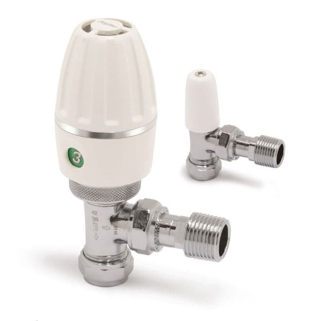 Pegler Terrier TRV Radiator Valve with Lockshield - 07002124