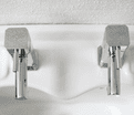 Pegler Traun Square Designer Basin Lever Taps - 584S5001