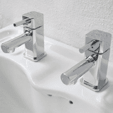 Pegler Traun Square Designer Basin Lever Taps - 584S5001