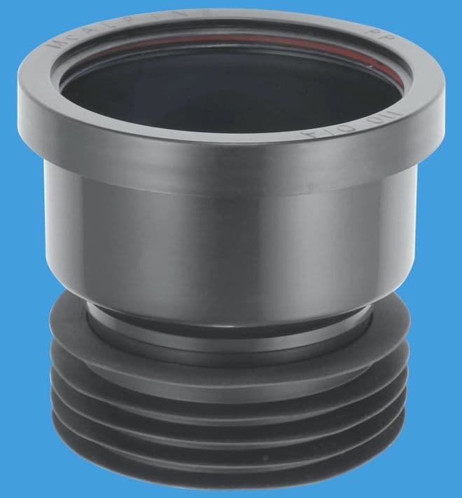 Plastic Soil Pipe 110mm to Cast Iron or Clay Black Connector