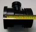 Plastic Soil Pipe to Cast Iron and Clay Adapter with Boss Black