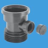Plastic Soil Pipe to Cast Iron and Clay Adapter with Boss Black - 39050098