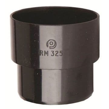 Polypipe 50mm Mini Downpipe Coupling - Black - 43NRM325