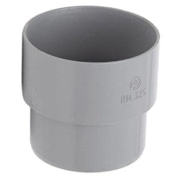Polypipe 50mm Mini Downpipe Coupling - Grey - 46NRM325