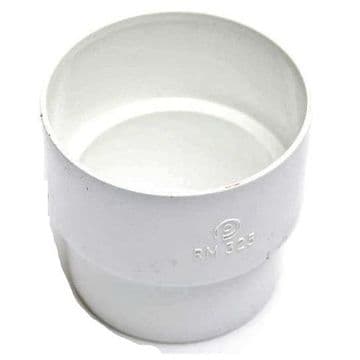 Polypipe 50mm Mini Downpipe Coupling - White - 47NRM325