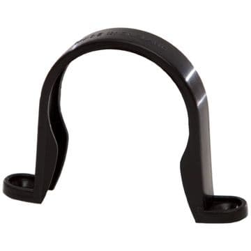 Polypipe 50mm Mini Downpipe Saddle Clip - Black - 43NRM326