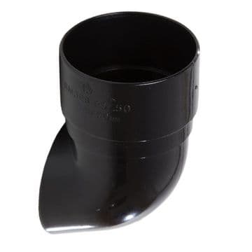 Polypipe 50mm Mini Downpipe Shoe - Black - 43NRM328