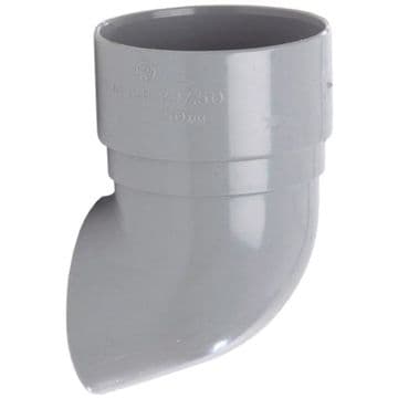 Polypipe 50mm Mini Downpipe Shoe - Grey - 46NRM328