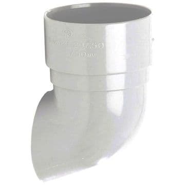 Polypipe 50mm Mini Downpipe Shoe - White - 47NRM328