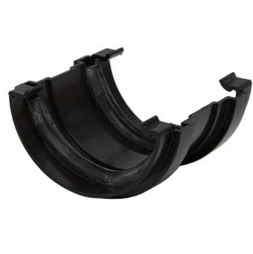 Polypipe 75mm Mini Gutter Union - Black - 43NRM302
