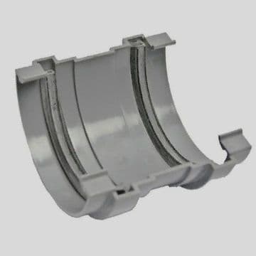 Polypipe 75mm Mini Gutter Union - Grey - 46NRM302