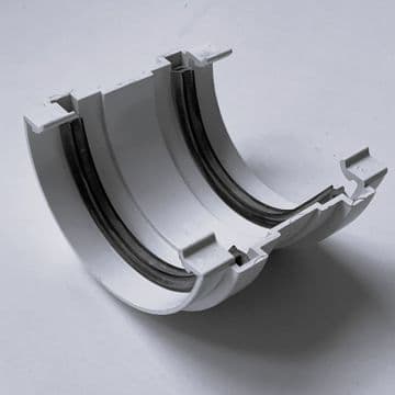 Polypipe 75mm Mini Gutter Union - White - 47NRM302