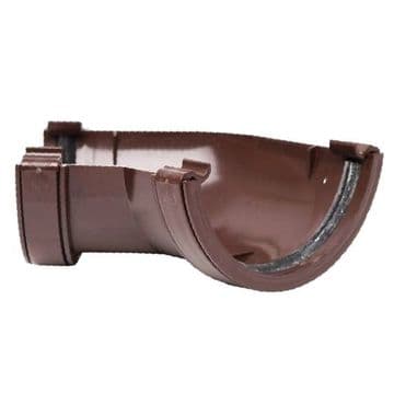 Polypipe Half Round Gutter 45 degree Bend - Brown - 44PRR104