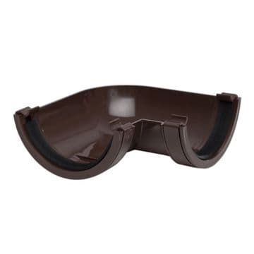 Polypipe Half Round Gutter 90 Degree Bend - Brown - 44PRR103