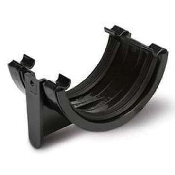 Polypipe Half Round Gutter Connector - Black - 43PRR102
