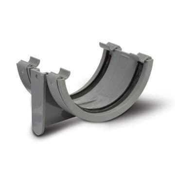 Polypipe Half Round Gutter Connector - Grey - 46PRR102