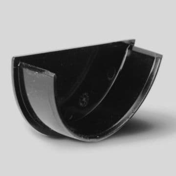 Polypipe Half Round Gutter Internal Stop End - Black - 43PRR108