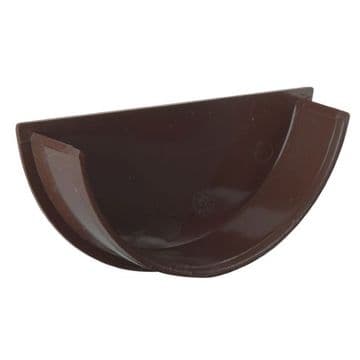 Polypipe Half Round Gutter Internal Stop End - Brown - 44PRR108