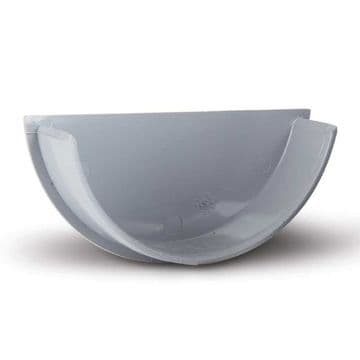 Polypipe Half Round Gutter Internal Stop End - Grey - 46PRR108