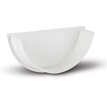 Polypipe Half Round Gutter Internal Stop End - White - 47PRR108