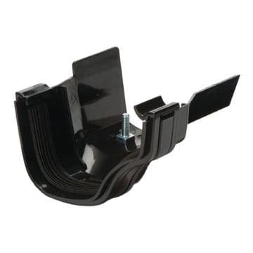 Polypipe Ogee Gutter Cast Iron Adapter - Left - Black - 43SROG15