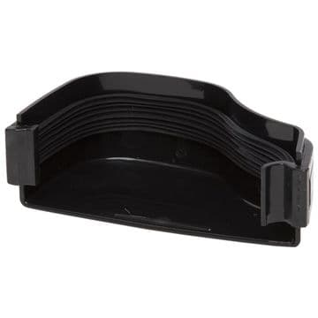 Polypipe Ogee Gutter External Stop End Left - Black - 43SROG07