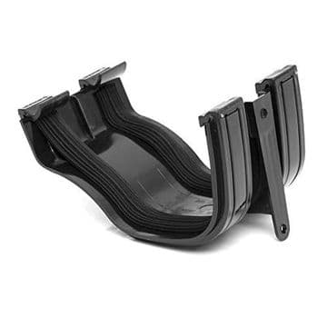 Polypipe Ogee Rainwater Gutter Union - Black - 43SROG02