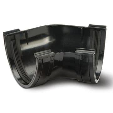 Polypipe Polyflow / Deep Flow Gutter 45 Degree - Black - 43PRD504