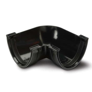Polypipe Polyflow / Deep Flow Gutter 90 Degree - Black - 43PRD503