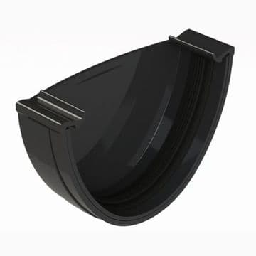 Polypipe Polyflow / Deep Flow Gutter External Cap - Black - 43PRD507