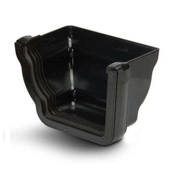 Polypipe Sovereign External Gutter Profile Left Stop End - Black - 43RH1721