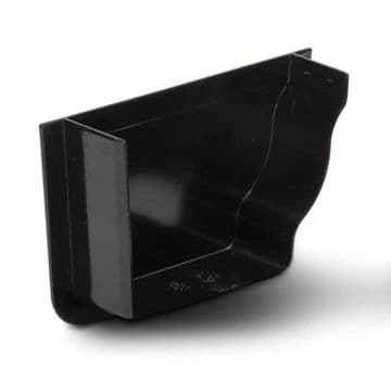 Polypipe Sovereign Internal Gutter Right Hand Stop End - Black - 43RH1718