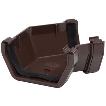 Polypipe Square Gutter 135 Degree Bend - Brown - 44RS1204