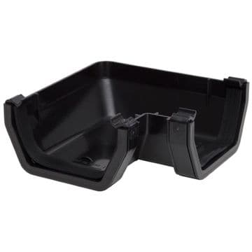 Polypipe Square Gutter 90 Degree Bend - Black - 43TRS203