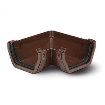 Polypipe Square Gutter 90 Degree Bend - Brown - 44RS1203