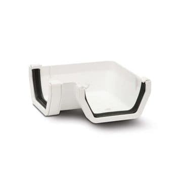 Polypipe Square Gutter 90 Degree Bend - White - 47TRS203