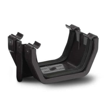 Polypipe Square Gutter Union Bracket - Black - 43TRS202