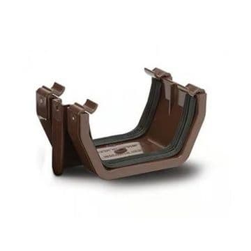 Polypipe Square Gutter Union Bracket - Brown - 44RS1202
