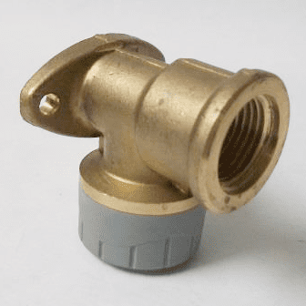 Polyplumb Push Fit 15mm Brass Bib Tap Wall Fixing - 29P15P15