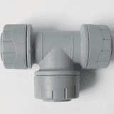 Polyplumb Push Fit 15mm Pipe Equal Tee Fitting - 29P24015