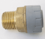 Polyplumb Push Fit 15mm x 1/2 inch Male Iron Coupling - 29P03015