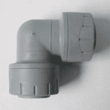 Polyplumb Push Fit 22mm Pipe Bent 90 Elbow Fitting - 29P12022