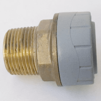 Polyplumb Push Fit 22mm x 3/4 inch Male Iron Coupling - 29P03022
