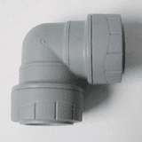 Polyplumb Push Fit 28mm Pipe Bent 90 Elbow Fitting - 29P12028