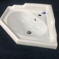 Qualceram Waterford Finesse 1 Tap Hole Corner Basin