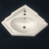 Qualceram Waterford Finesse 1 Tap Hole Corner Basin