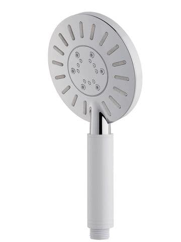 Ray Contemporary Chrome / White Shower Handset - 50010962