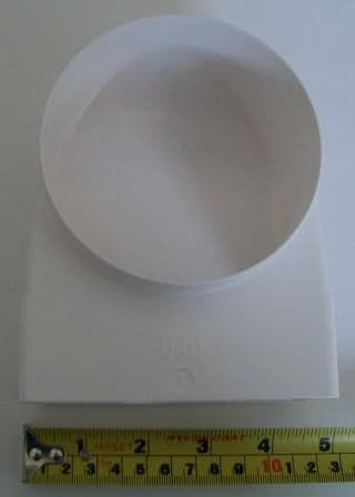 Rectangle to Round Duct Adapter Bend White