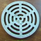 Round Galvanized Dished Gully Grid / Grating 9 inch - 45000125