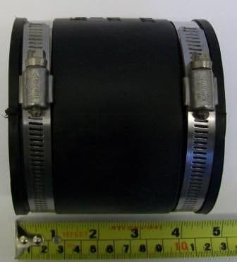 Rubber 3 inch Soil Waste Pipe Connector 75mm to 92mm